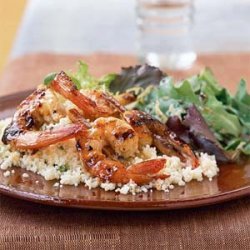 Shrimp on Sugarcane with Rum Glaze