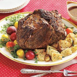 Rib Roast with Red-Wine Gravy