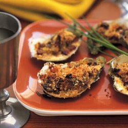 Baked Oysters with Bacon and Leeks