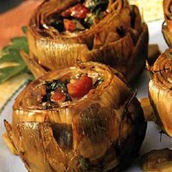 Artichokes Stuffed with Pancetta and Parsley