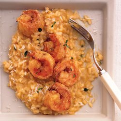 Fried Cornmeal Shrimp with Butternut Squash Risotto