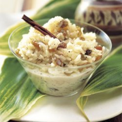 Rice Pudding with Raisins and Cinnamon