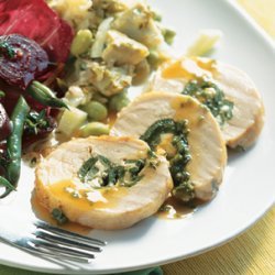 Turkey Breast Roulade with Green Chiles and Feta