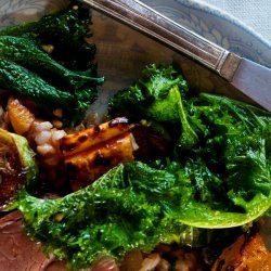 Mustard Greens, Roasted Squash, and Hazelnut Salad