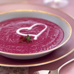 Roasted Beet Soup with Crème Fraîche