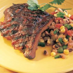 Barbecued Ribs with Corn and Black-Eyed-Pea Salad