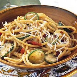 Bucatini Carbonara with Zucchini