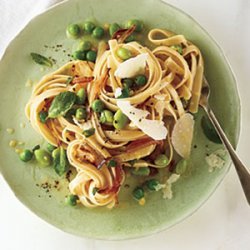 Fettuccine with Edamame, Mint, and Pecorino