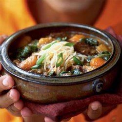 Chinese Hot Pot of Beef and Vegetables