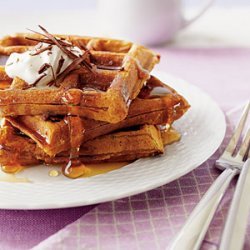 Pumpkin-Chocolate Waffles