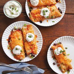 Black Bean and Cheese Enchiladas with Ranchero Sauce