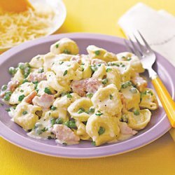 Tortellini with Ham and Peas