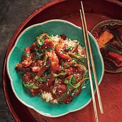 Dak Bokkeum with Spinach (Korean Stewed Chicken with Spinach)