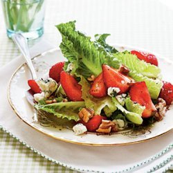 Romaine with Toasted Pecans and Pickled Strawberries