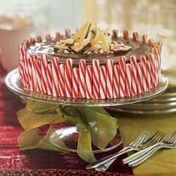 Chocolate Chunk Candy Cane Cheesecake