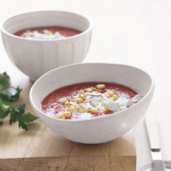 Gazpacho with Goat Cheese