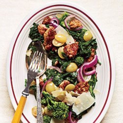 Sauteed Sausage and Grapes with Broccoli Rabe