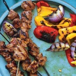 Lemony Grilled Lamb Kebabs and Vegetables