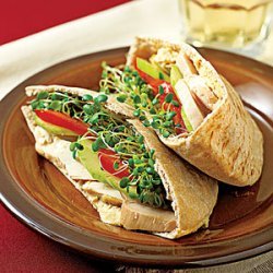 Turkey and Hummus on Pita