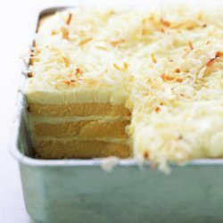 Toasted-Coconut Refrigerator Cake