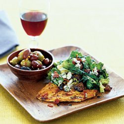 Wilted Escarole Salad with Figs, Bacon, and Blue Cheese