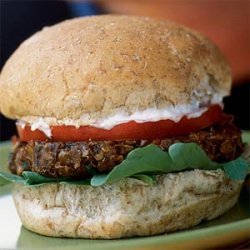 Lentil Burgers with Tzatziki