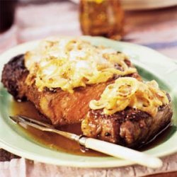 French Onion Rib Eye Steak