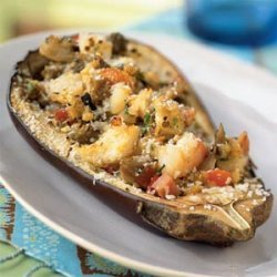 Seafood Stuffed Eggplant