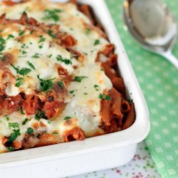 Eggplant & Penne in Red Pepper Sauce