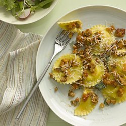 Ravioli With Pork, Fennel, and Shiitake Sauce