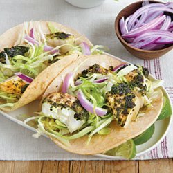 Chimichurri Halibut Tacos