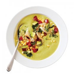 Avocado-Corn Chowder with Grilled Chicken