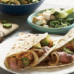 Grilled Steak Tacos with Avocado Salsa