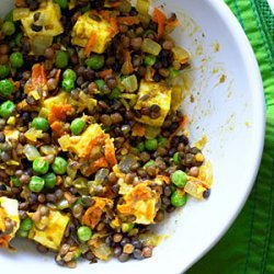 Curried Lentils with Paneer