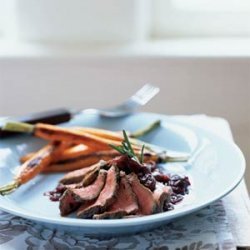 Rosemary Salt-Crusted Venison with Cherry-Cabernet Sauce