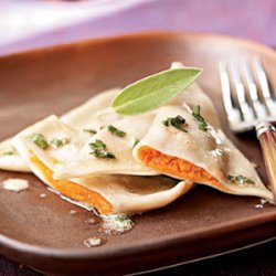 Sweet Potato Ravioli with Lemon-Sage Brown Butter