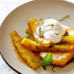 Roasted Pineapple Shortcakes with Cinnamon Whipped Cream