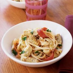 Linguine with Caramelized Artichokes and Prosciutto