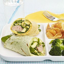 Turkey Sausage and Mango Wraps