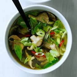 Hot-and-Sour Mushroom Soup with Bok Choy