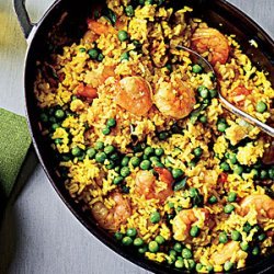 Shrimp with Lemon-Saffron Rice