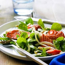 Roasted Salmon with Purslane, Fennel, and Green Olives