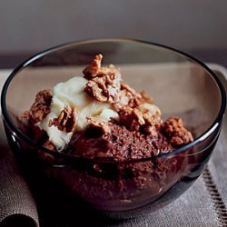 Silky Chocolate Mousse with Peanut Butter Crunch