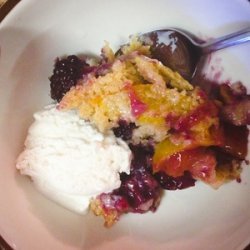 Peach and Blackberry Cobbler