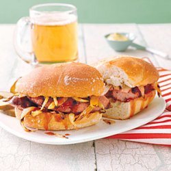 Grilled Kielbasa and Onion Sandwiches