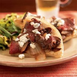 Steak and Blue Cheese Pizza