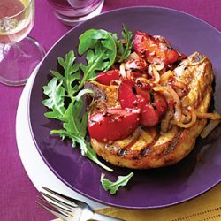 Grilled Pork Chops with Plum Chutney