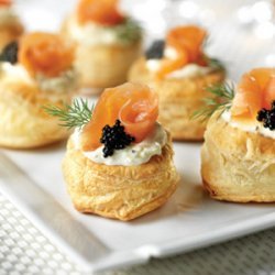 Smoked Salmon Blini Puffs