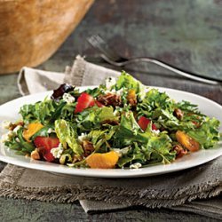 Mixed Greens with Praline Pecans and Blue Cheese