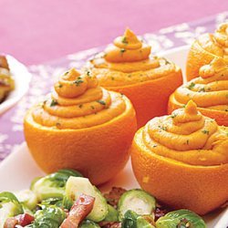 Sweet Potato Puree in Orange Shells